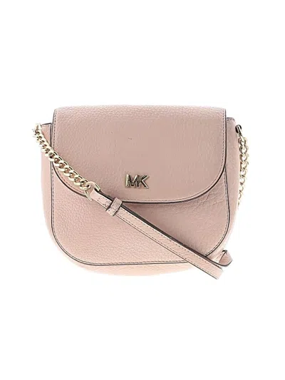 Pre-owned Michael Michael Kors Leather Crossbody Bag In Pink