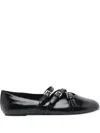 Michael Michael Kors Leather Flat Ballet Flats