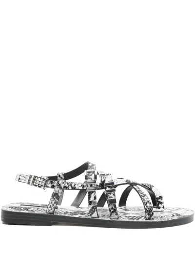 Michael Michael Kors Leather Flats In Black