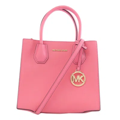 Pre-owned Michael Michael Kors Leather Handbag () In Pink
