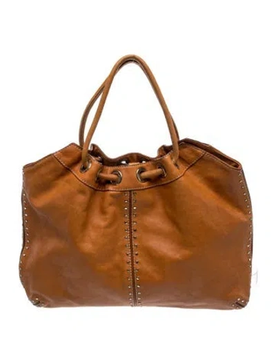 Pre-owned Michael Michael Kors Leather Hobo In Brown
