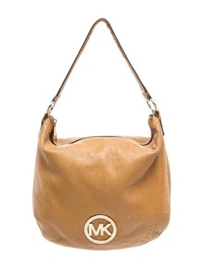 Pre-owned Michael Michael Kors Leather Hobo In Brown