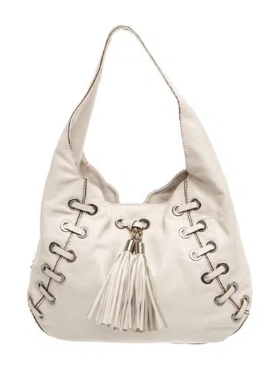 Pre-owned Michael Michael Kors Leather Hobo In Neutrals