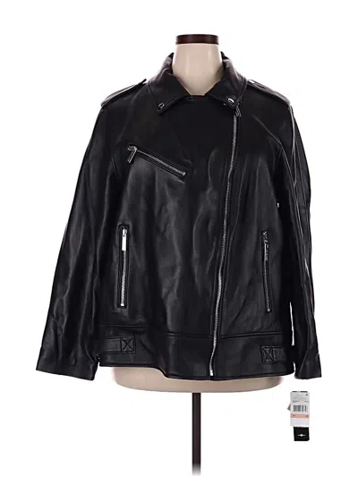 Pre-owned Michael Michael Kors Leather Jacket In Black