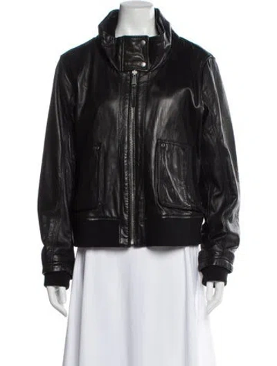 Pre-owned Michael Michael Kors Leather Jacket In Black