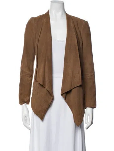 Pre-owned Michael Michael Kors Leather Jacket In Brown