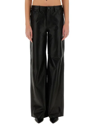 Michael Michael Kors Leather Pants In Black
