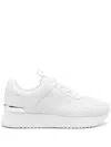Michael Michael Kors Leather Platform Sneakers In White