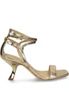 Michael Michael Kors Leather Sandals In Gold