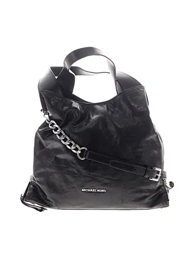 Pre-owned Michael Michael Kors Leather Satchel In Black