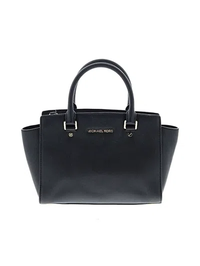 Pre-owned Michael Michael Kors Leather Satchel In Black
