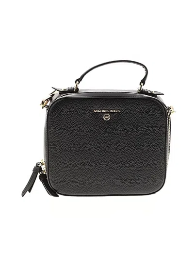 Pre-owned Michael Michael Kors Leather Satchel In Black