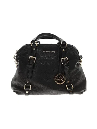 Pre-owned Michael Michael Kors Leather Satchel In Black