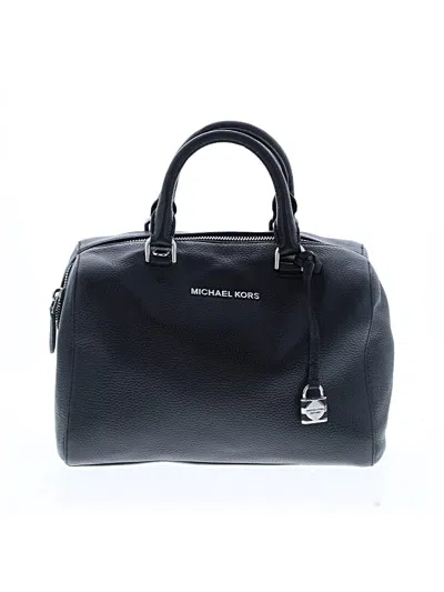 Pre-owned Michael Michael Kors Leather Satchel In Black