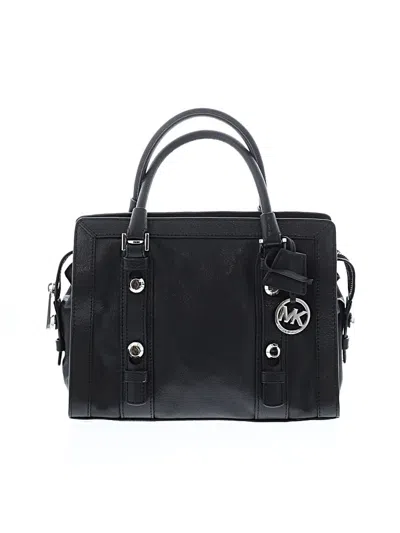 Michael Michael Kors Leather Satchel In Black