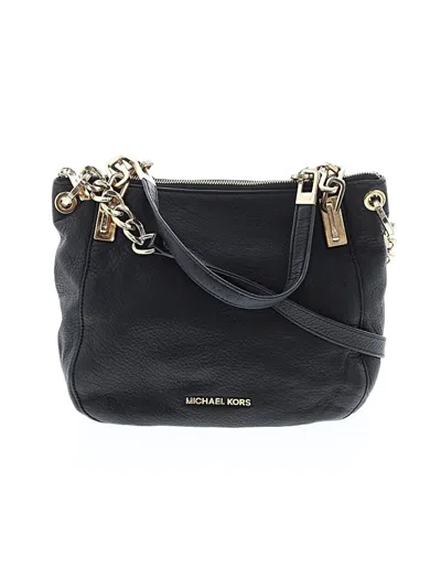 Pre-owned Michael Michael Kors Leather Satchel In Black