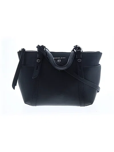 Pre-owned Michael Michael Kors Leather Satchel In Black