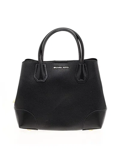 Pre-owned Michael Michael Kors Leather Satchel In Black