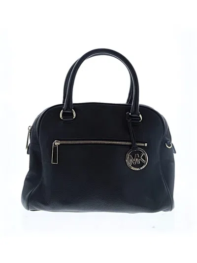 Pre-owned Michael Michael Kors Leather Satchel In Black
