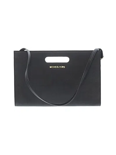 Pre-owned Michael Michael Kors Leather Satchel In Black