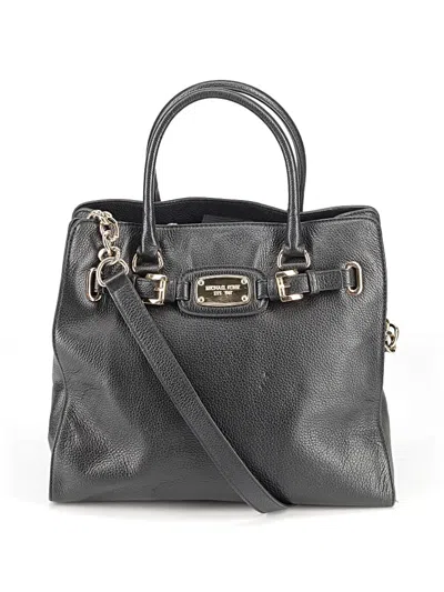 Pre-owned Michael Michael Kors Leather Satchel In Black