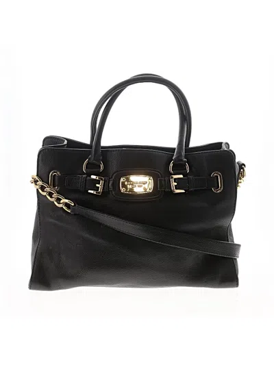 Pre-owned Michael Michael Kors Leather Satchel In Black