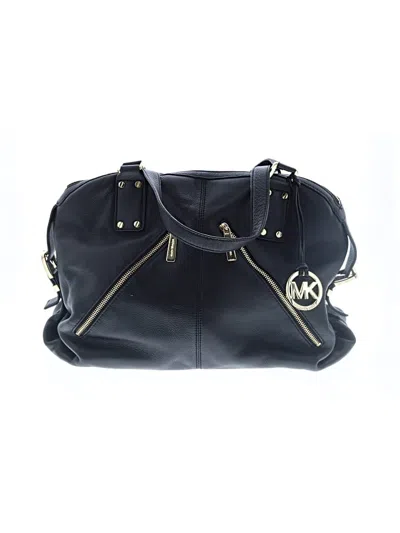 Pre-owned Michael Michael Kors Leather Satchel In Black