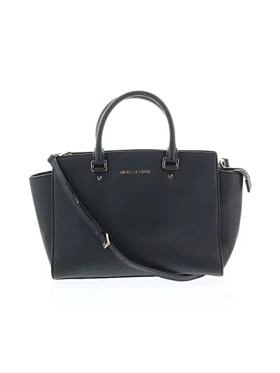 Pre-owned Michael Michael Kors Leather Satchel In Black