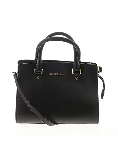 Pre-owned Michael Michael Kors Leather Satchel In Black