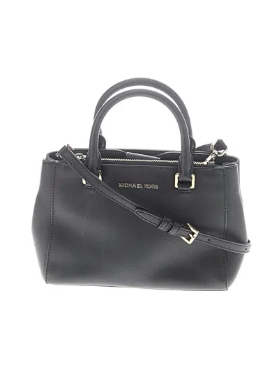 Pre-owned Michael Michael Kors Leather Satchel In Black