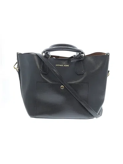 Pre-owned Michael Michael Kors Leather Satchel In Black