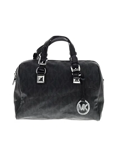 Pre-owned Michael Michael Kors Leather Satchel In Black
