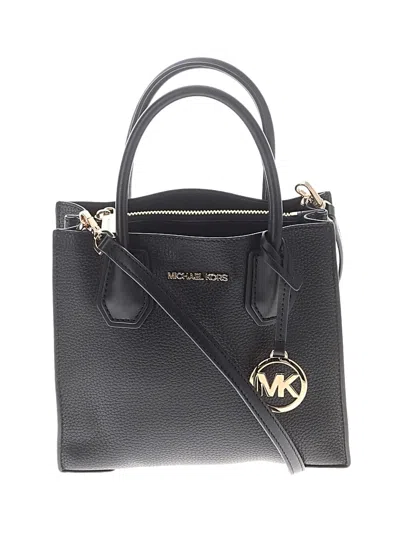 Pre-owned Michael Michael Kors Leather Satchel In Black