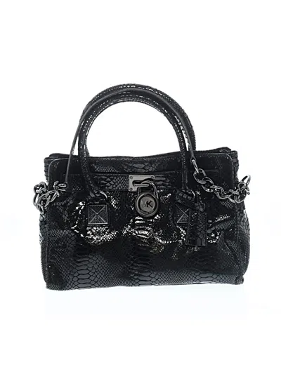 Pre-owned Michael Michael Kors Leather Satchel In Black