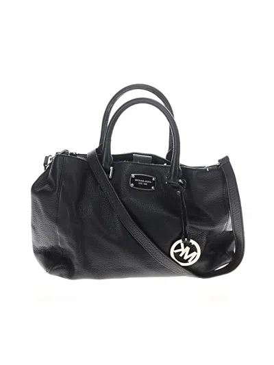 Pre-owned Michael Michael Kors Leather Satchel In Black