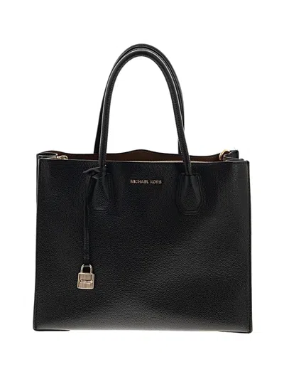 Pre-owned Michael Michael Kors Leather Satchel In Black