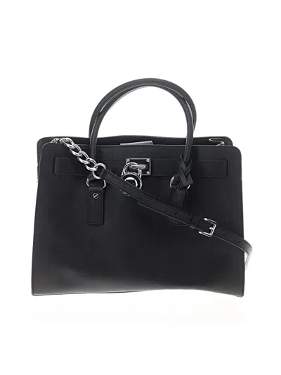 Pre-owned Michael Michael Kors Leather Satchel In Black