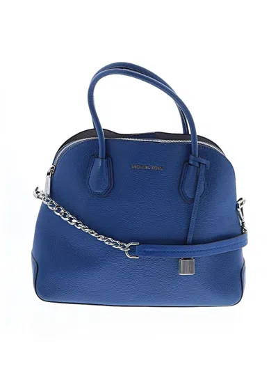 Pre-owned Michael Michael Kors Leather Satchel In Blue
