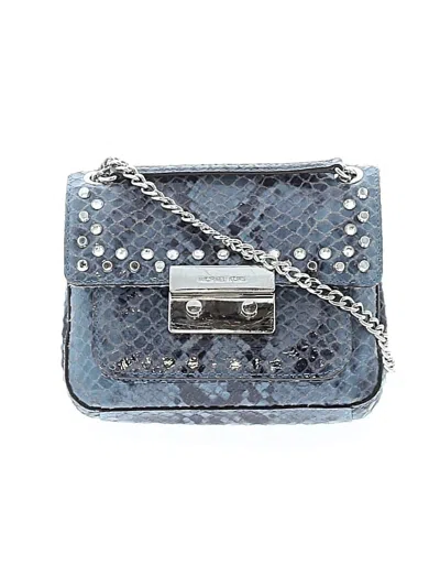 Pre-owned Michael Michael Kors Leather Satchel In Blue