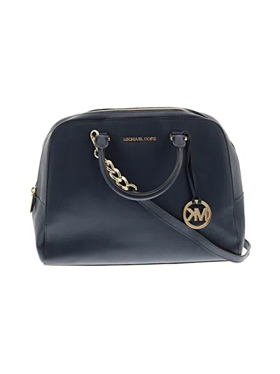 Pre-owned Michael Michael Kors Leather Satchel In Blue
