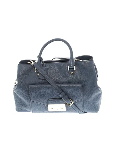 Pre-owned Michael Michael Kors Leather Satchel In Blue