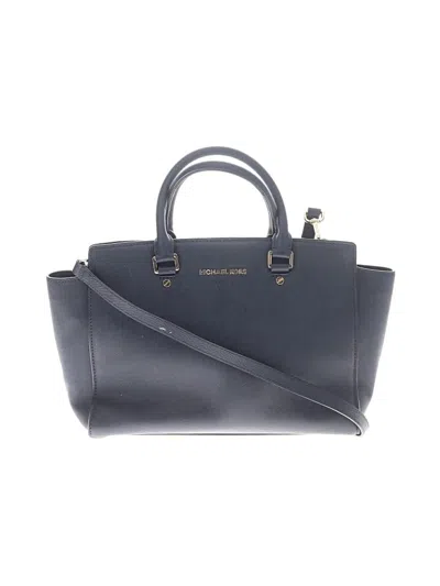 Pre-owned Michael Michael Kors Leather Satchel In Blue