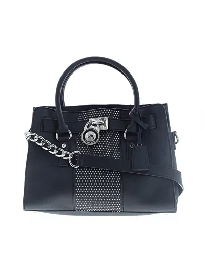Pre-owned Michael Michael Kors Leather Satchel In Blue