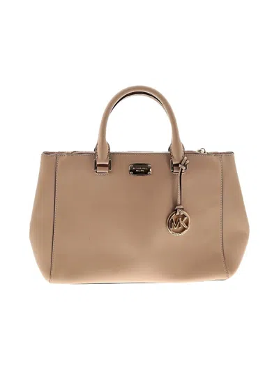 Pre-owned Michael Michael Kors Leather Satchel In Brown