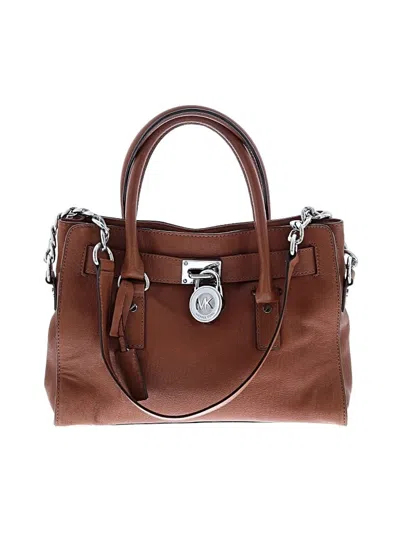 Pre-owned Michael Michael Kors Leather Satchel In Brown