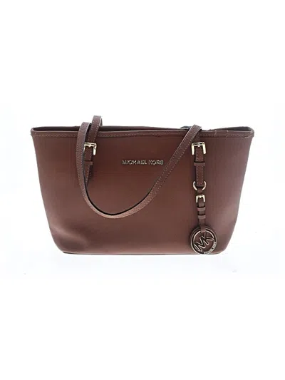 Pre-owned Michael Michael Kors Leather Satchel In Brown