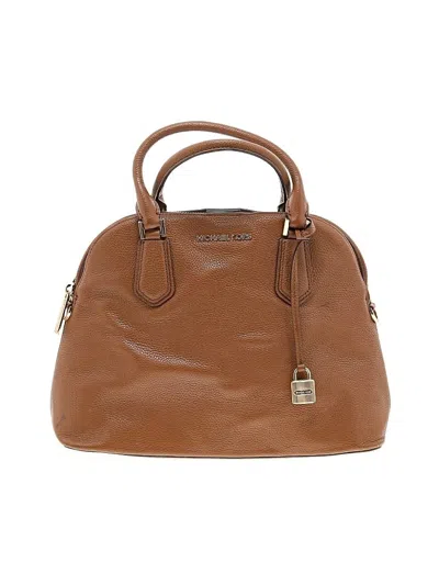 Pre-owned Michael Michael Kors Leather Satchel In Brown