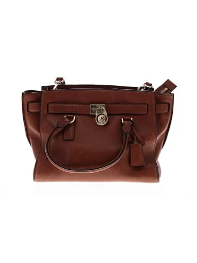Pre-owned Michael Michael Kors Leather Satchel In Brown