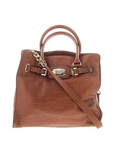 Pre-owned Michael Michael Kors Leather Satchel In Brown