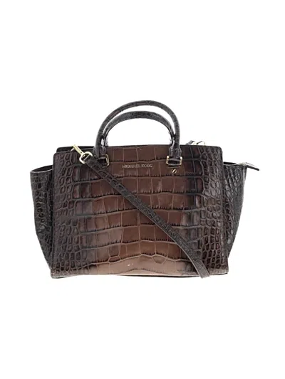 Pre-owned Michael Michael Kors Leather Satchel In Brown
